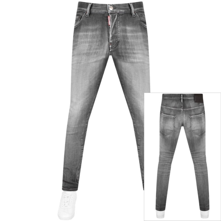 DSQUARED2 Brushed Steel Skater Jeans | Black | FARFETCH